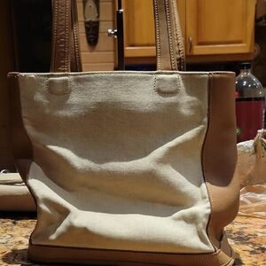 Brown and Cream Women's Tote Bag Bleeker Coach